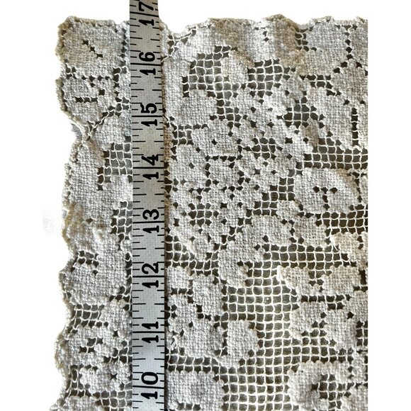 Antique Filet Bosa Lace Placemats Set Of 2 From Sardinia Italy - Picture 6 of 10